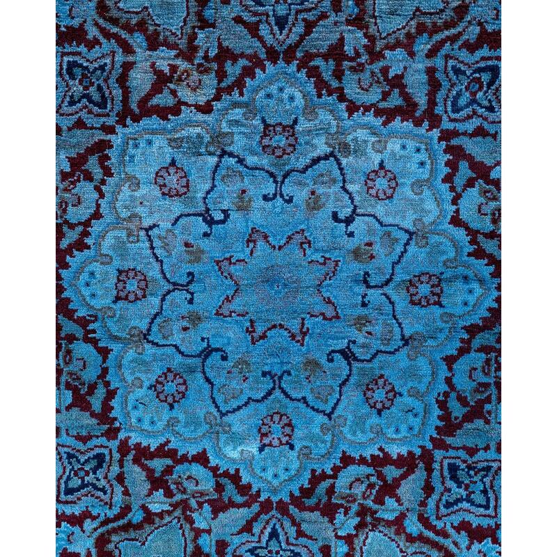 Fine Vibrance, One-of-a-Kind Hand-Knotted Area Rug - Gray, 7' 3" x 7' 3" - 7' 3" x 7' 3"