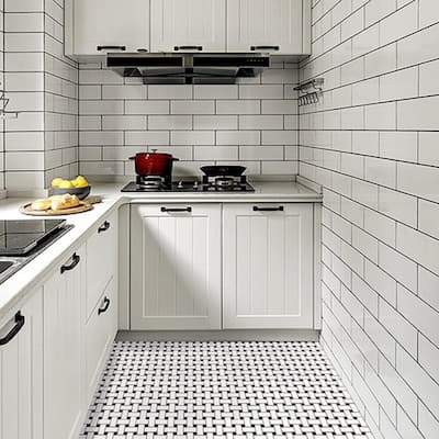 Ada 12x12 Porcelain Basketweave Mosaic Tile - Floor, Wall & Backsplash