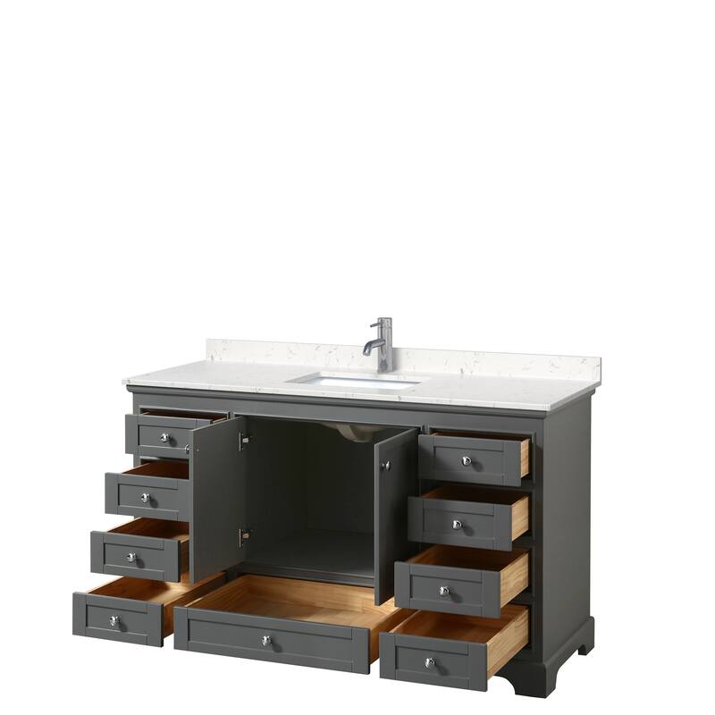 Deborah 60-inch Single Vanity, Cultured Marble Top