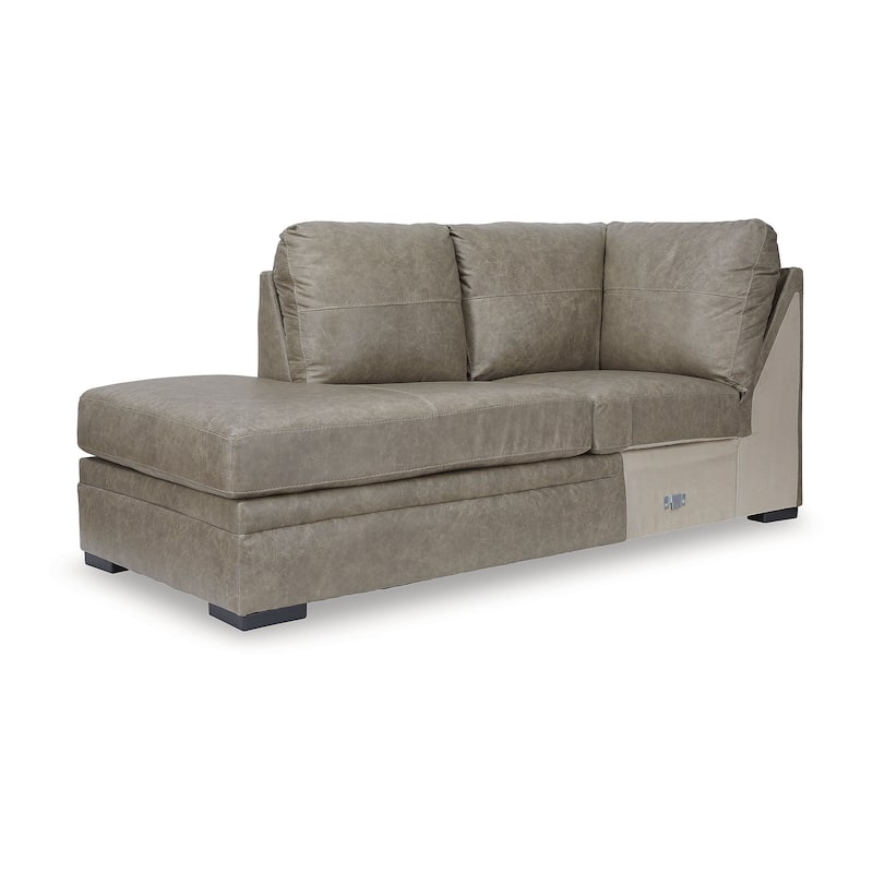 Signature Design by Ashley Amuleto Brown 2-Piece Sectional with Chaise - 124"W x 86"D x 40"H