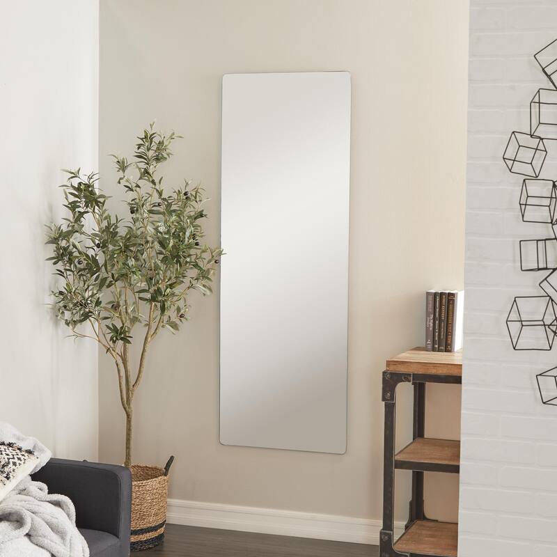 CosmoLiving by Cosmopolitan Silver Metal Room Wall Mirror - Silver - 24"W, 65"H