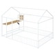 preview thumbnail 25 of 32, Metal Full Size Bed House Bed with Desk,Smart Storage and USB Ports,Kids Bed Design