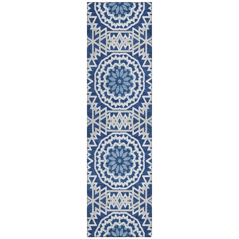 Machine Washable Indoor/ Outdoor Chantille Boho Moroccan Rug