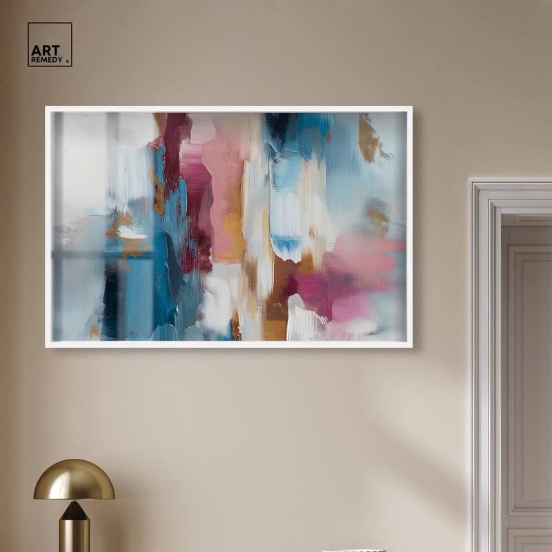 Rosy and Ocean Hues II Shadowbox by Art Remedy