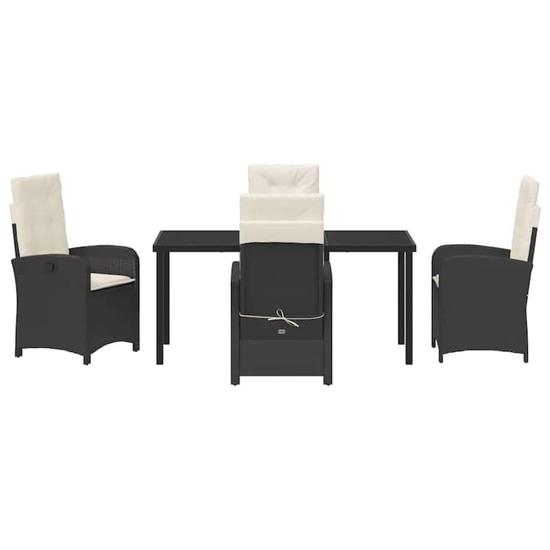 vidaXL Garden Dining Set with Cushion Poly Rattan