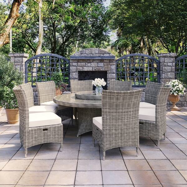 Shop Martha Stewart Highfield 9 Piece Round Patio Dining Set Overstock 31301771