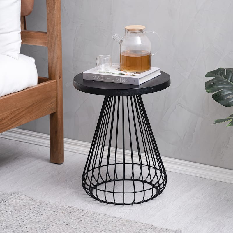 MH London Melody End Table - 20" x 16" x 16" - Black