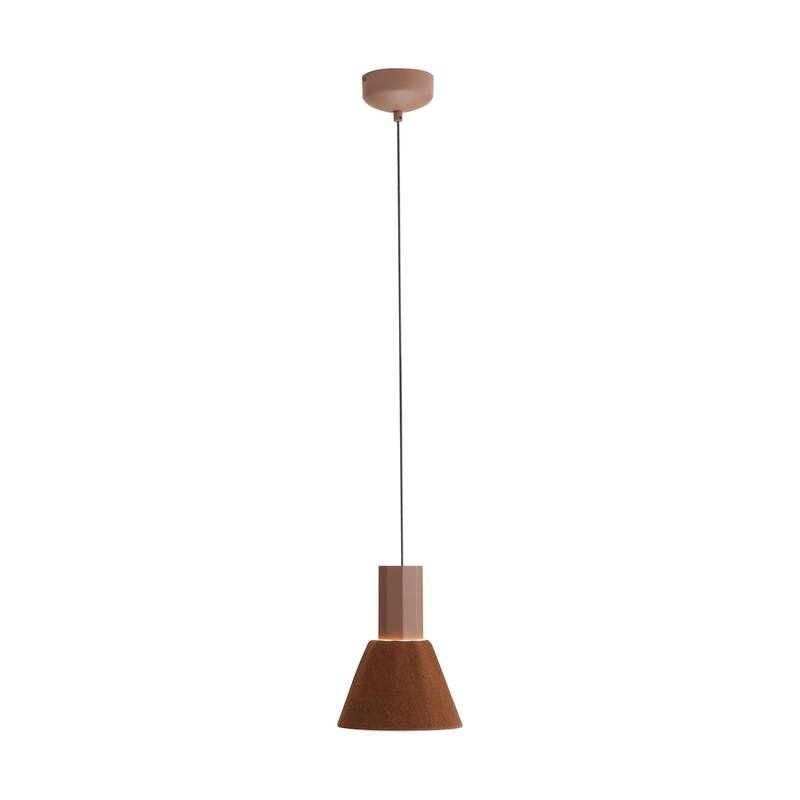 Faroe 8" LED Pendant in Coffee/Black - Brown