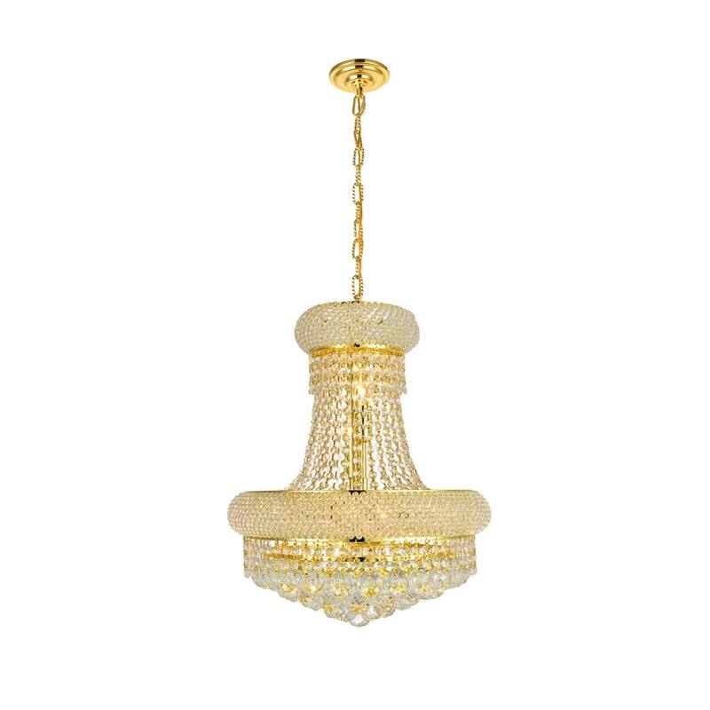 Somette Geneva 8-light Royal Cut Crystal and Gold Chandelier