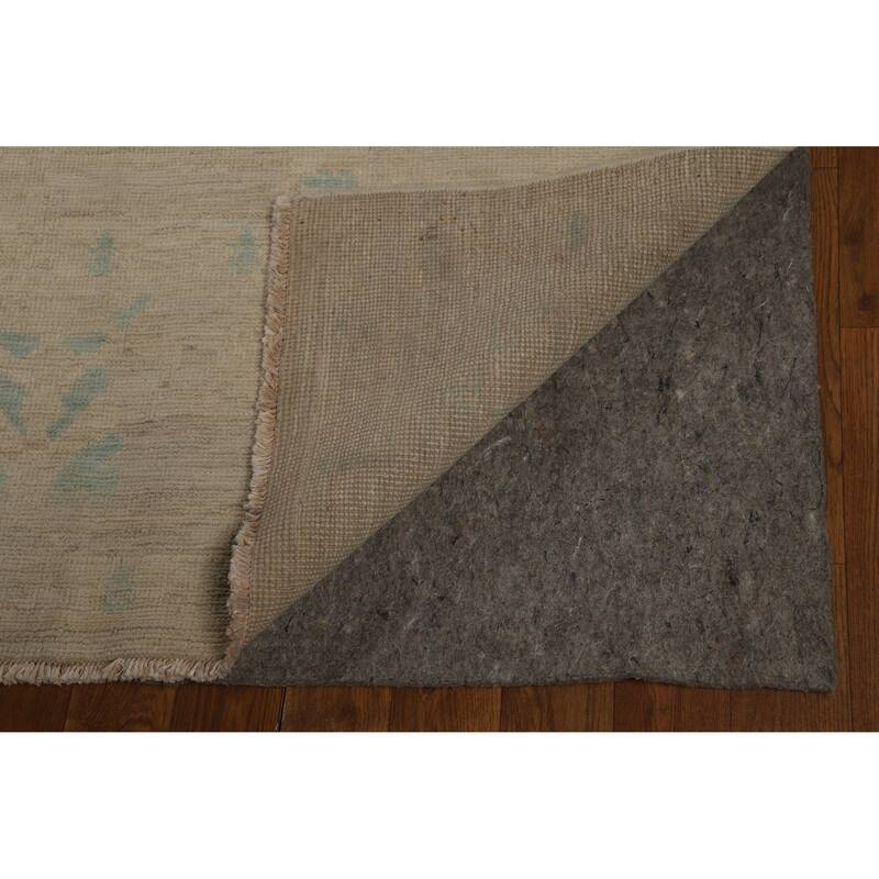 Vegetable Dye Oushak Turkish Area Rug Bedroom Handmade Wool Carpet - 8'4"x 9'10"