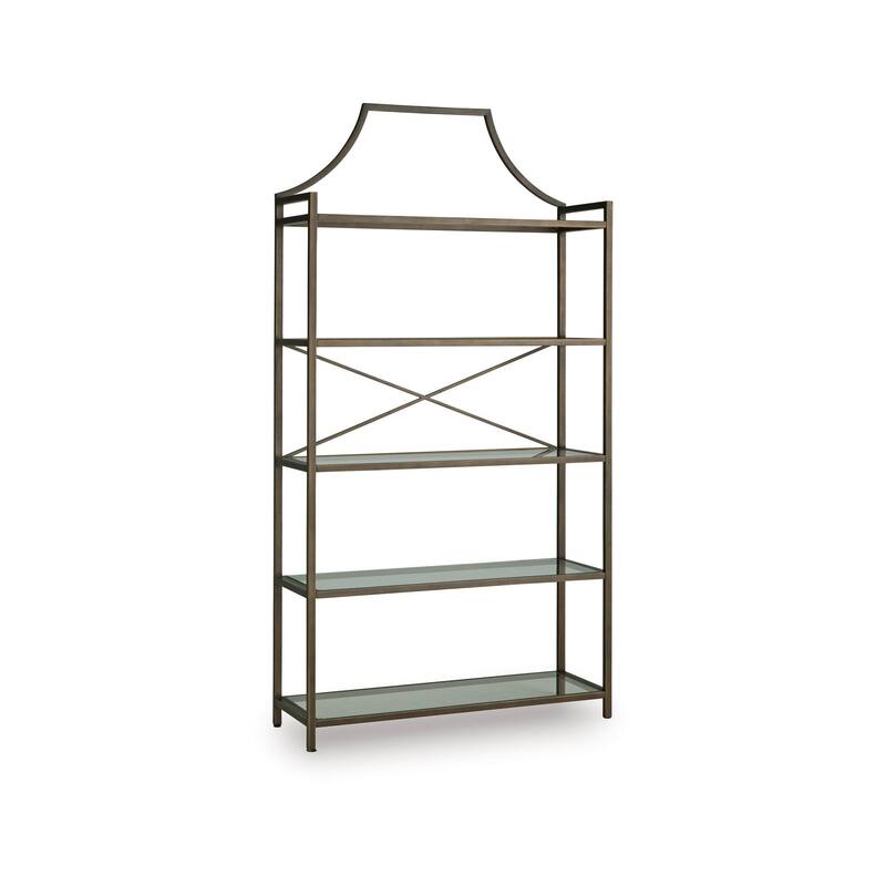 Signature Design by Ashley Bernonly Brown 72" Bookcase - 36" W x 12" D x 71.88" H