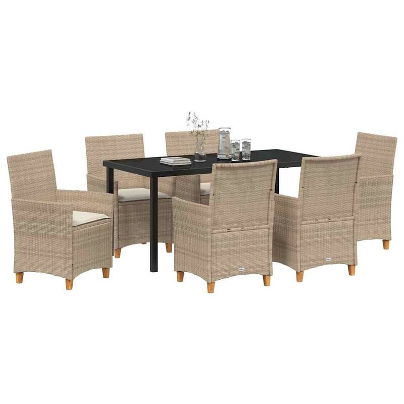 vidaXL Garden Dining Set Poly Rattan