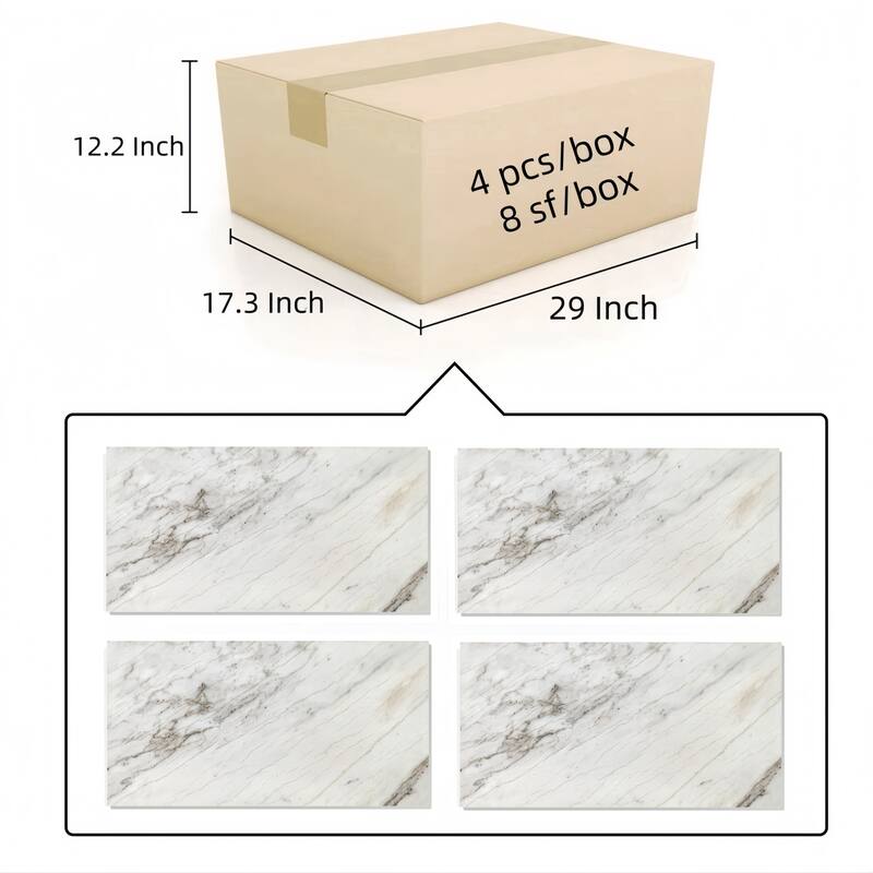12x24 Inch White Marble Tile - Polished for Floor and Wall, 4-Piece Box