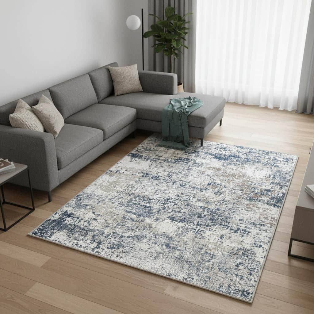 HomeRoots Abstract Modern Rectangle Area Rug