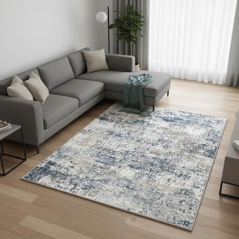 HomeRoots Abstract Modern Rectangle Area Rug - 8' X 10'