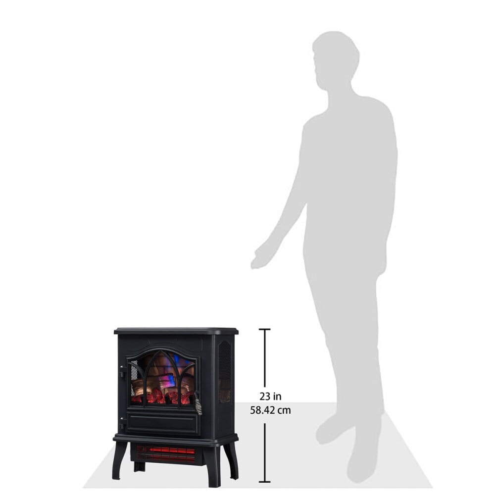 3D Infrared Quartz Electric Fireplace Stove Heater, Black - On Sale - Bed  Bath u0026 Beyond - 36856628