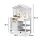 preview thumbnail 5 of 3, Pretend Play Wooden Farmhouse Kitchen Set w/ Storage, 5 Accessories