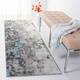 SAFAVIEH Adirondack Cordelia Abstract Glam Rug - 2'6" x 16' Runner - Turquoise/Grey