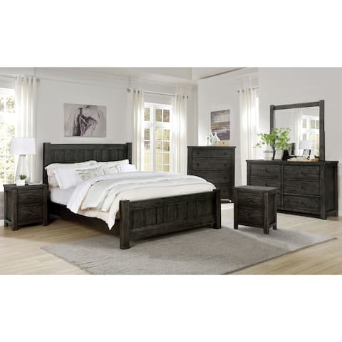 Furniture of America Babbin Rustic Dark Grey 6-piece Bedroom Set