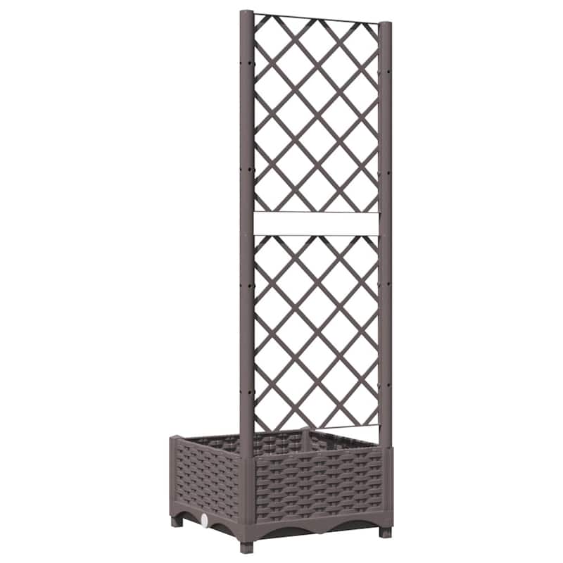 vidaXL Garden Planter with Trellis Plant Pot Flower Box Raised Bed Outdoor PP