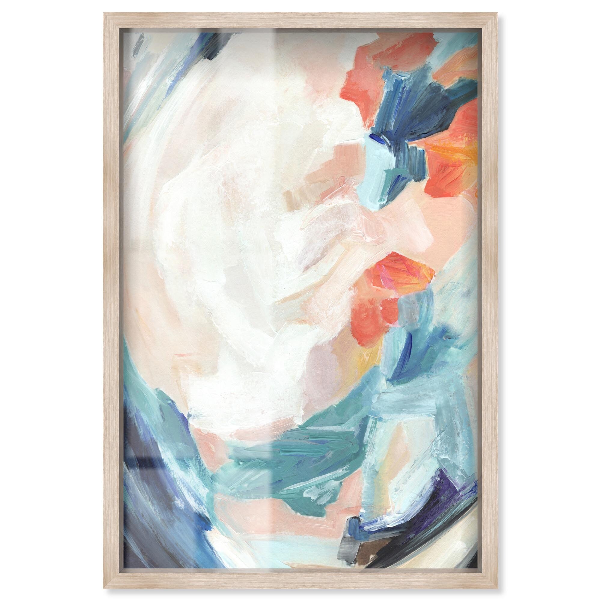 Modern Beach Patel Art Prints Shadowbox Print by Art Remedy