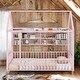 preview thumbnail 2 of 10, Pink Space-Saving Twin Size Kids Bed House Bed with Fence and Shelves