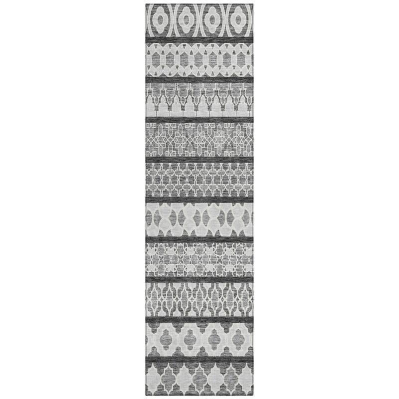 Machine Washable Indoor/ Outdoor Chantille Boho Stripe Rug