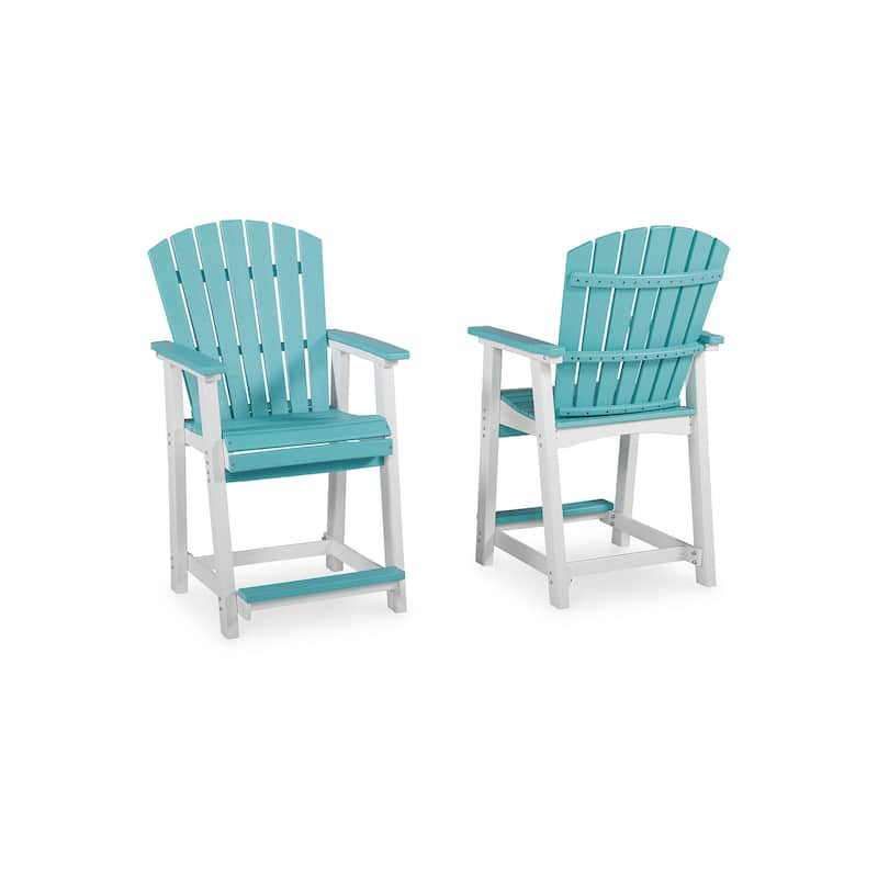 Signature Design by Ashley Eisely Outdoor Counter Height Bar Stool (Set of 2)