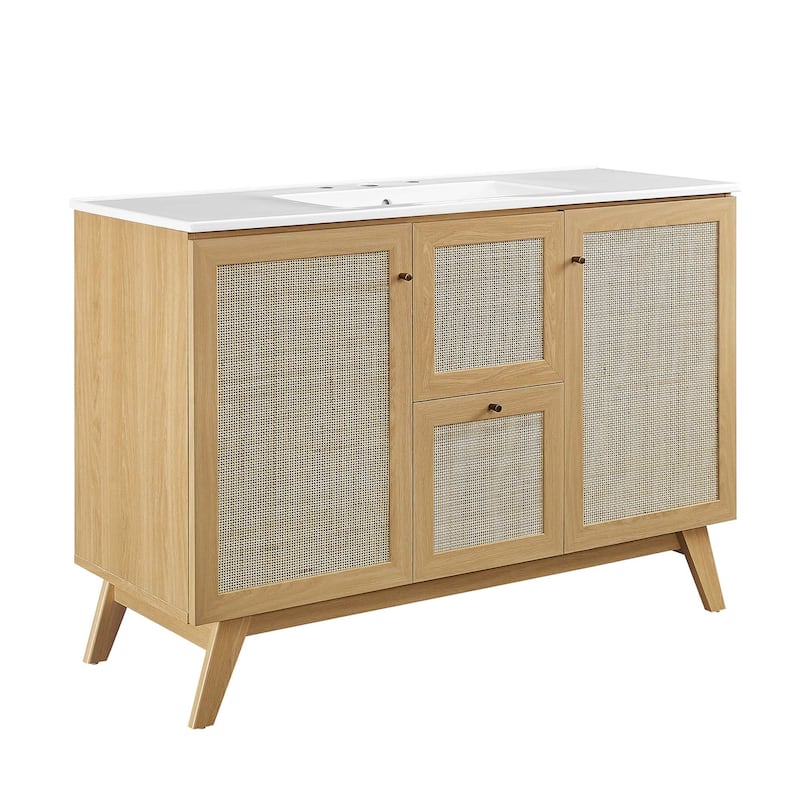 Soma 48" Single Sink Bathroom Vanity - Oak - Oak Finish