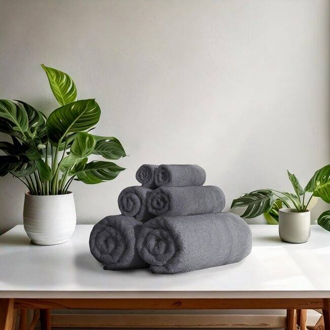 Towels Beyond - Luxury 6 Piece Turkish Cotton Towel Set - Highly Absorbent & Durable for Home & Spa