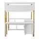 preview thumbnail 33 of 33, Full Size Wood Loft Bed with Built-in Storage Cabinet and Foldable Desk, Stylish Grey Design for Maximizing Space