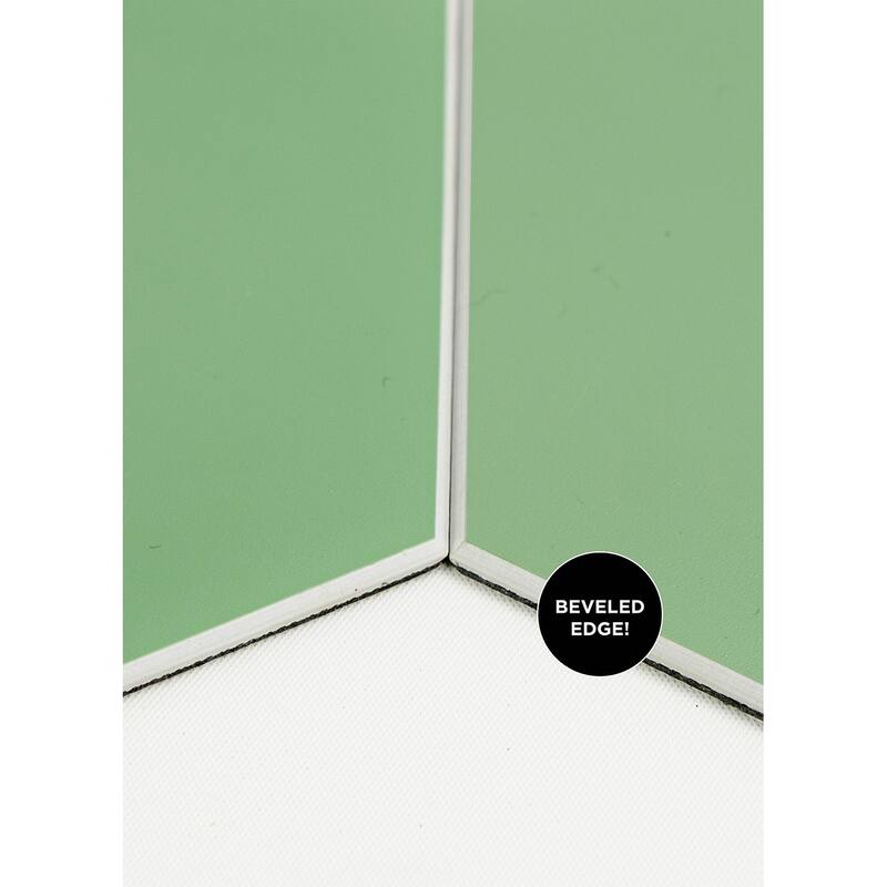 Hexagon Green Peel & Stick Luxury Wall Tiles