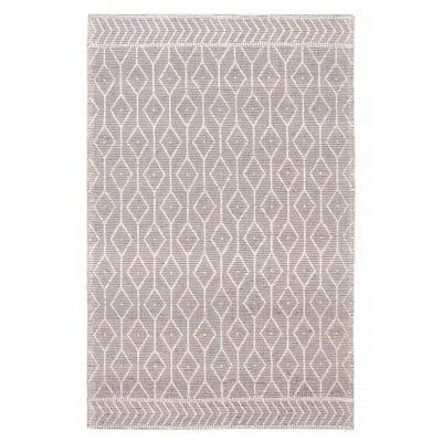 ECARPETGALLERY Braid weave Sienna Grey Wool Rug - 6'1 x 9'4