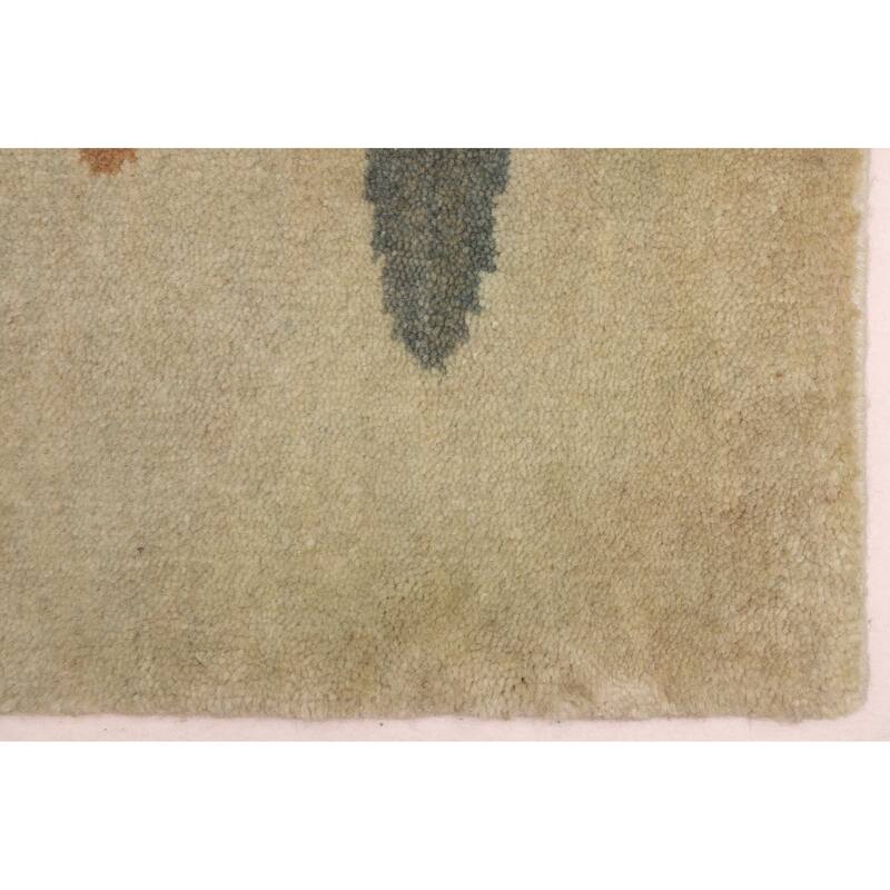 ECARPETGALLERY Hand-knotted Peshawar Ziegler Light Green Wool Rug - 5'2 x 6'10