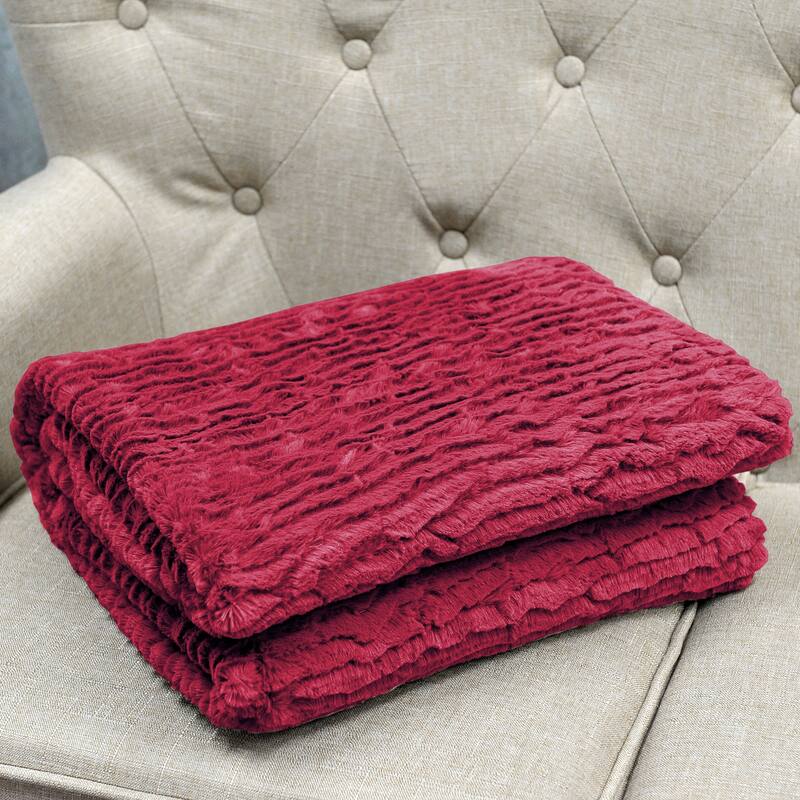 Oversized Air Brushed FauxFur Throw