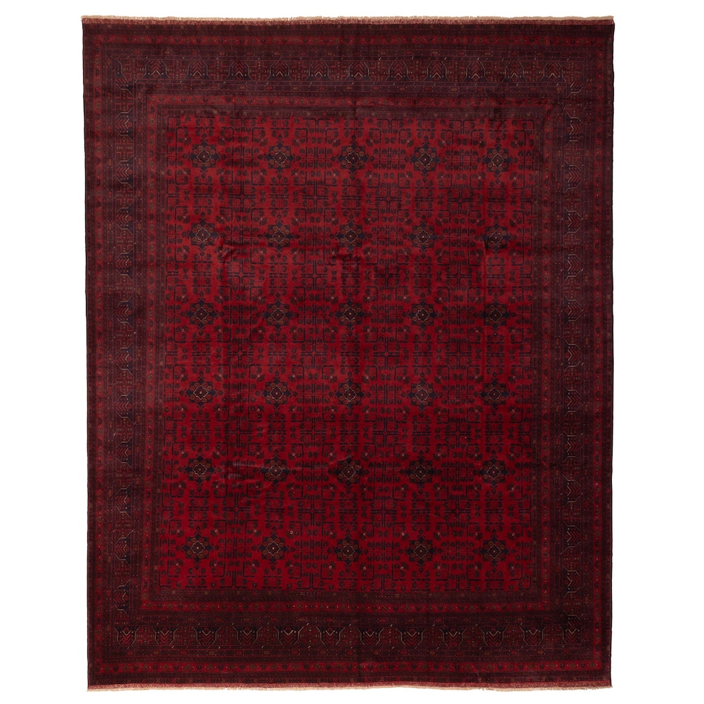 ECARPETGALLERY Hand-knotted Finest Khal Mohammadi Red Wool Rug - 10'2 x 12'7