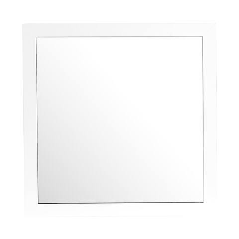 Offex 41 in.x 41 in. Classic Square Wood Framed Dresser Mirror - White - 1"L x 41"W x 41"H