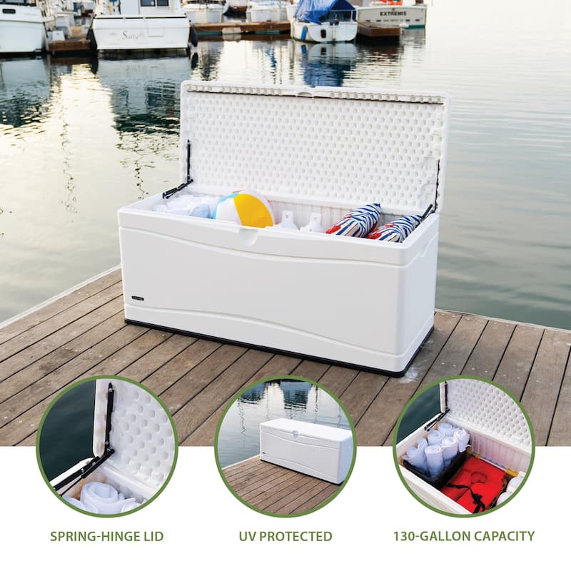 Lifetime Heavy-Duty Outdoor Storage Deck Box (130 Gallon)
