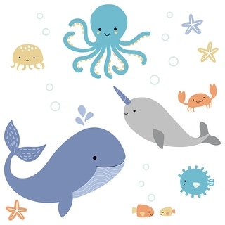 Bedtime Originals Whales Tale Nautical/Ocean Animals Nursery/Kids Wall Decals