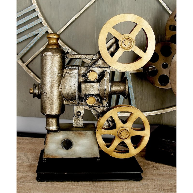 Metal Film Camera Decorative Sculpture - Black - Roche River Decor