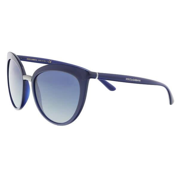 Shop Dolce Gabbana Dg6113 30944l Opal Blue Cat Eye Sunglasses 55 18 140 On Sale Overstock 21157782