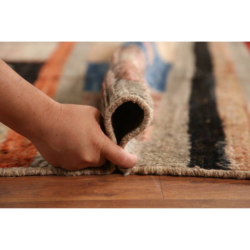 All-Over Geometric Moroccan Oriental Area Rug Hand-Knotted Wool Carpet - 8'5" x 9'11"