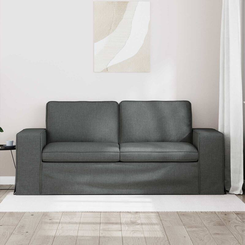 vidaXL Sofa Dark Grey in Fabric