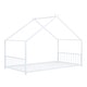 preview thumbnail 4 of 9, 2 Size White Metal House Bed with Metal Frame Playhouse Design for Kids