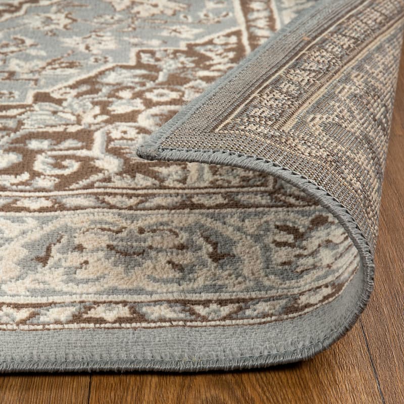 Superior Traditional Oriental Floral Medallion Indoor Area Rug