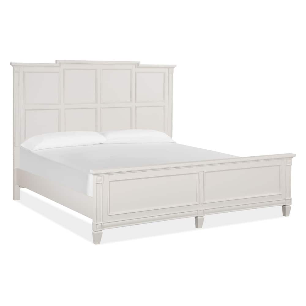 Magnussen Home Willowbrook Egg Shell White With Slight Rub Through Panel Bed