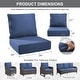 preview thumbnail 2 of 120, Gymojoy 24"x24"x6" Thick Cushions & Pillows Set - Deep Seat Indoor/Outdoor Water & Fade Resistant