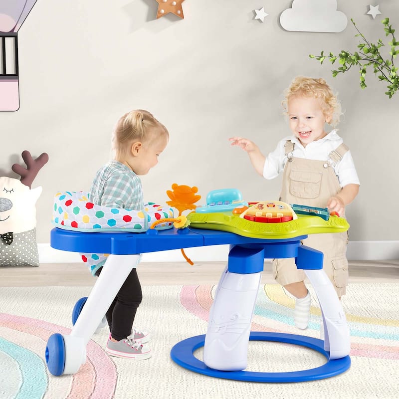 3 in 1 Kids Play Center Activity Walker w/ 3-Position Adjustable Seat