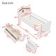preview thumbnail 7 of 8, Space-Saving Twin House Loft Bed with LED and Storage for Home,White