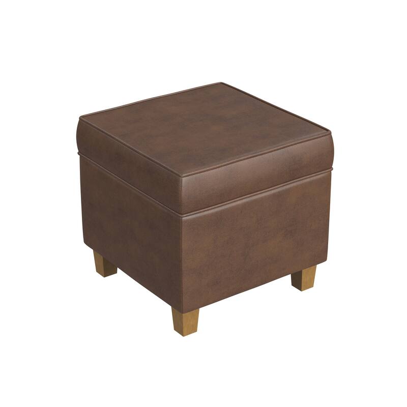 Copper Grove Schagen Square Ottoman with Lift-off Top